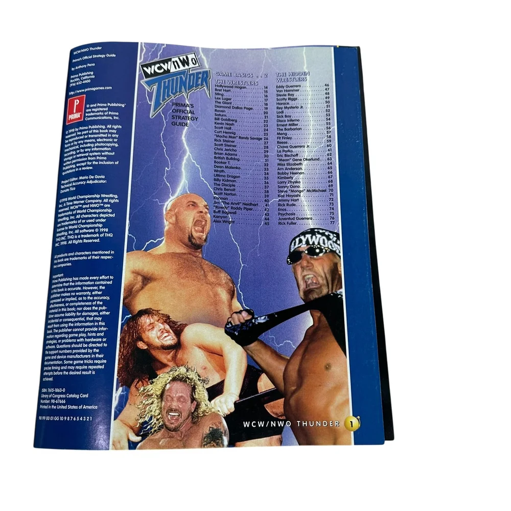 1998 WCW/NWO THUNDER (PRIMA'S OFFICIAL STRATEGY GUIDE) By Anthony Pena